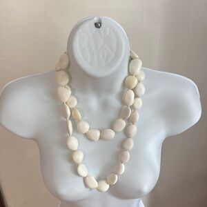 Elegant White Beaded Necklace